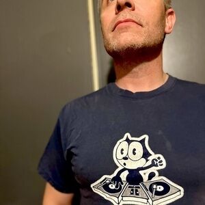 Vintage 90s Felix The Cat Navy shirt